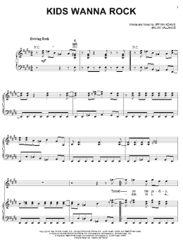 page one of Kids Wanna Rock (Piano, Vocal & Guitar Chords (Right-Hand Melody))