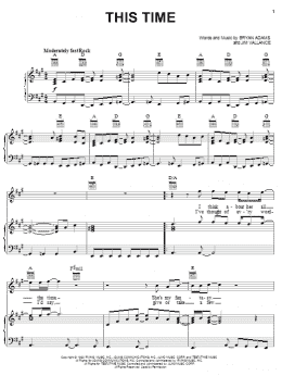 page one of This Time (Piano, Vocal & Guitar Chords (Right-Hand Melody))