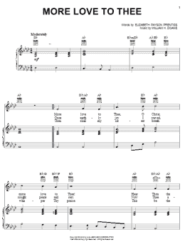 page one of More Love To Thee (O Christ) (Piano, Vocal & Guitar Chords (Right-Hand Melody))