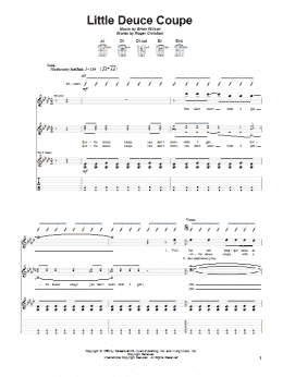 page one of Little Deuce Coupe (Guitar Tab)