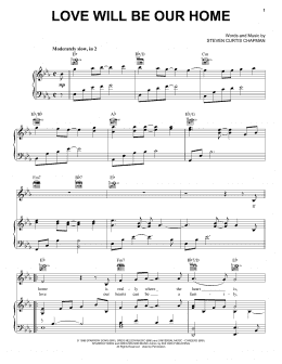 page one of Love Will Be Our Home (Piano, Vocal & Guitar Chords (Right-Hand Melody))