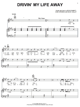 page one of Drivin' My Life Away (Piano, Vocal & Guitar Chords (Right-Hand Melody))