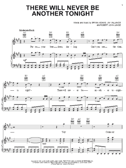 page one of There Will Never Be Another Tonight (Piano, Vocal & Guitar Chords (Right-Hand Melody))