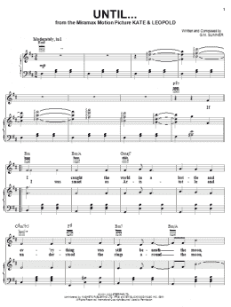 page one of Until... (Piano, Vocal & Guitar Chords (Right-Hand Melody))