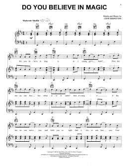 page one of Do You Believe In Magic (Piano, Vocal & Guitar Chords (Right-Hand Melody))