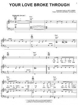 page one of Your Love Broke Through (Piano, Vocal & Guitar Chords (Right-Hand Melody))