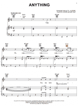 page one of Anything (Piano, Vocal & Guitar Chords (Right-Hand Melody))
