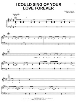 page one of I Could Sing Of Your Love Forever (Piano, Vocal & Guitar Chords (Right-Hand Melody))