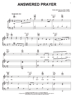 page one of Answered Prayer (Piano, Vocal & Guitar Chords (Right-Hand Melody))
