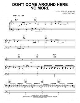 page one of Don't Come Around Here No More (Piano, Vocal & Guitar Chords (Right-Hand Melody))