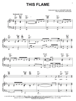 page one of This Flame (Piano, Vocal & Guitar Chords (Right-Hand Melody))