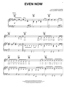 page one of Even Now (Piano, Vocal & Guitar Chords (Right-Hand Melody))
