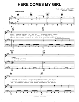 page one of Here Comes My Girl (Piano, Vocal & Guitar Chords (Right-Hand Melody))