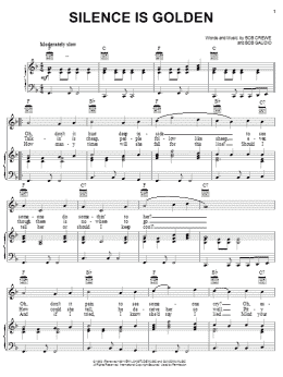 page one of Silence Is Golden (Piano, Vocal & Guitar Chords (Right-Hand Melody))