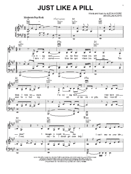 page one of Just Like A Pill (Piano, Vocal & Guitar Chords (Right-Hand Melody))