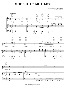 page one of Sock It To Me Baby (Piano, Vocal & Guitar Chords (Right-Hand Melody))