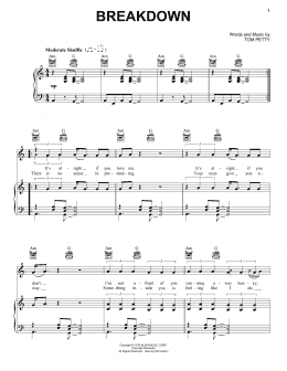 page one of Breakdown (Piano, Vocal & Guitar Chords (Right-Hand Melody))