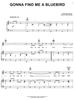 page one of Gonna Find Me A Bluebird (Piano, Vocal & Guitar Chords (Right-Hand Melody))