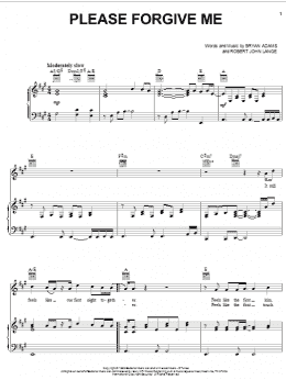 page one of Please Forgive Me (Piano, Vocal & Guitar Chords (Right-Hand Melody))