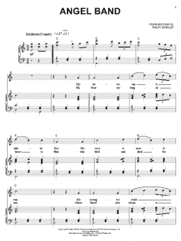 page one of Angel Band (Piano & Vocal)