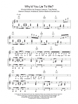 page one of Why'd You Lie To Me? (Piano, Vocal & Guitar Chords)