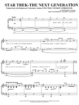 page one of Star Trek - The Next Generation (Piano Solo)
