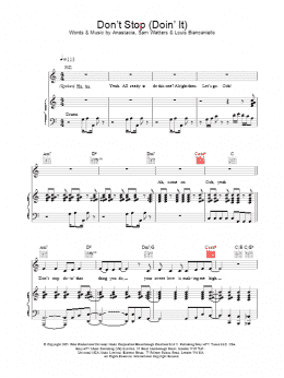 page one of Don't Stop (Doin' It) (Piano, Vocal & Guitar Chords)