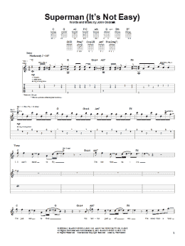 page one of Superman (It's Not Easy) (Guitar Tab)