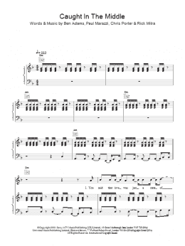 page one of Caught In The Middle (Piano, Vocal & Guitar Chords)