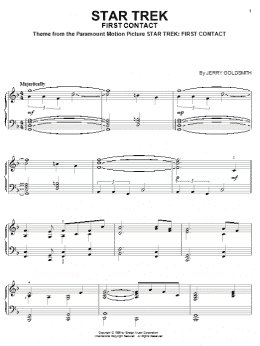 page one of Star Trek First Contact (Piano Solo)