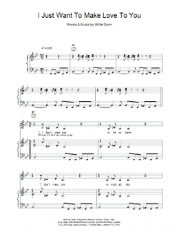 page one of I Just Wanna Make Love To You (Piano, Vocal & Guitar Chords)