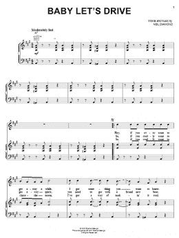 page one of Baby Let's Drive (Piano, Vocal & Guitar Chords (Right-Hand Melody))