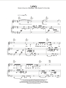 page one of Lately (Piano, Vocal & Guitar Chords)