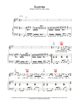 page one of Surprise (Piano, Vocal & Guitar Chords)