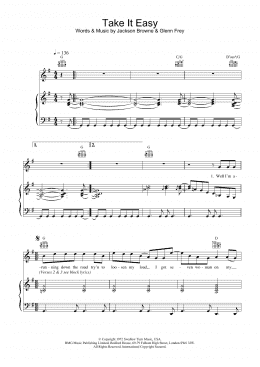 page one of Take It Easy (Piano, Vocal & Guitar Chords)