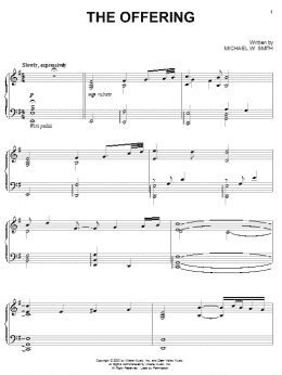 page one of The Offering (Piano Solo)