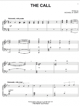 page one of The Call (Piano Solo)