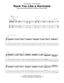 page one of Rock You Like A Hurricane (Guitar Tab)