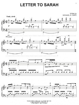 page one of Letter To Sarah (Piano Solo)