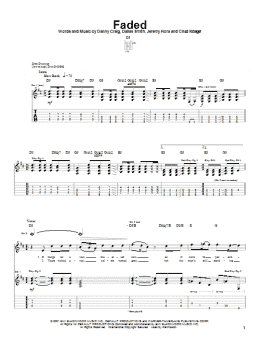 page one of Faded (Guitar Tab)