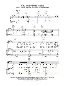 page one of You'll Never Be Alone (Piano, Vocal & Guitar Chords)