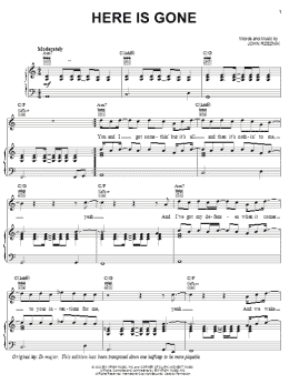 page one of Here Is Gone (Piano, Vocal & Guitar Chords (Right-Hand Melody))