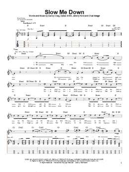 page one of Slow Me Down (Guitar Tab)