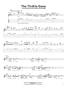 page one of The Thrill Is Gone (Guitar Tab)