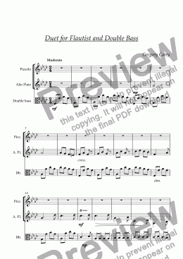 page one of Duet for Flautist and Double Bass