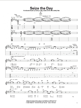 page one of Seize The Day (Guitar Tab)