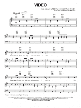 page one of Video (Piano, Vocal & Guitar Chords (Right-Hand Melody))