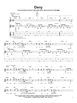page one of Deny (Guitar Tab)