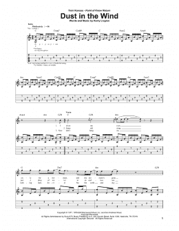 page one of Dust In The Wind (Guitar Tab)