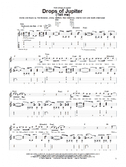 page one of Drops Of Jupiter (Tell Me) (Guitar Tab)